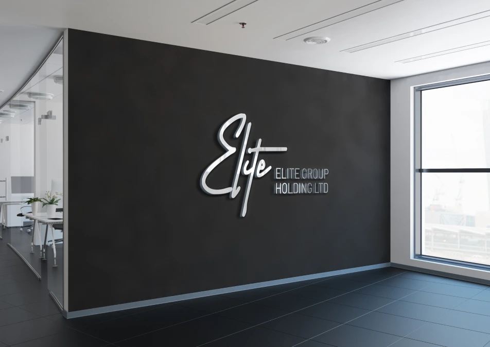 Office Interior with Logo